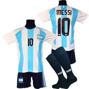 Strój piłkarski dla dzieci MESSI Argentyna - komplet sportowy + gratis - Piłka nożna - miniaturka - grafika 1