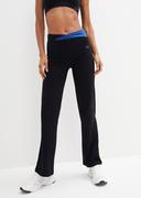 Spodnie damskie - Spodnie sportowe ze stretchem, poszerzane nogawki - bonprix - miniaturka - grafika 1