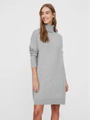 Sukienki - Vero Moda Sukienka dzianinowa 10199744 Szary Regular Fit - miniaturka - grafika 1