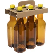 Domowy wyrób alkoholu - Browin Zestaw 1L butelek PET do piwa w nosidełku, 6 szt. - miniaturka - grafika 1