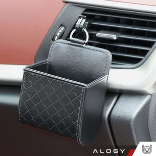 2x Organizer samochodowy na kratkę uchwyt zaczep do kratki auta samochodu box Alogy Car Air Vent Czarny - Części i akcesoria do laptopów - miniaturka - grafika 11