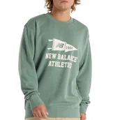 Bluzy męskie - Bluza New Balance MT51929DKJ - zielona - miniaturka - grafika 1