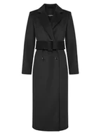 Płaszcze damskie - Patrizia Pepe Płaszcz wełniany 2O0195 A171 Czarny Regular Fit - miniaturka - grafika 1