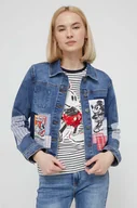 Kurtki damskie - Desigual kurtka jeansowa x Disney damska kolor niebieski przejściowa - miniaturka - grafika 1