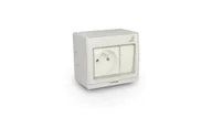 Gniazdka elektryczne - Elektro-Plast opatÓwek Gniazdo pojedyncze + Łącznik pojedynczy natynkowy GPWPN IP55 AQUA55 55.25 55.25 - miniaturka - grafika 1
