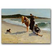 Plakaty - Plakat w stylu retro Plaża Winslow Homer A3 40x30 - miniaturka - grafika 1