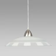 Lampy sufitowe - Prezent Lampa wisząca PLATE chrom/ biała kratka - miniaturka - grafika 1