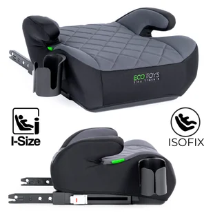 Podkładka ISOFIX samochodowa siedzisko dla dzieci i-SIZE uchwyt na napoje wzrost 125-150 cm ECOTOYS - Foteliki samochodowe - miniaturka - grafika 1