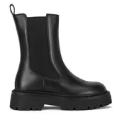 Botki damskie - Sztyblety Gino Rossi GESME-3583-24 Czarny - miniaturka - grafika 1