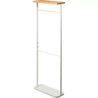 Meble do przedpokoju - Biały parasolnik z drewnianą półką Yamazaki Tower - miniaturka - grafika 1