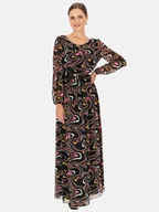 Sukienki - Kolorowa sukienka maxi z gumką w pasie L'AF Latika - miniaturka - grafika 1