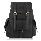 Plecaki - Plecak Męski Czarny Do Pracy Do Szkoły Paolo Peruzzi Si-05-Bl - Empik - miniaturka - grafika 1