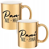 Gadżety dla niej i dla niego - ZESTAW 2 Kubków dla Par PAN NIE MĄŻ NIE ŻONA Wzory - miniaturka - grafika 1