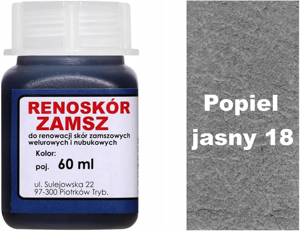 G9-99 POPIEL JASNY FARBA RENOSKÓR DO RENOWACJI ODZIEŻY ZAMSZU NUBUKU WILBRA