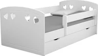 Łóżka dla dzieci i młodzieży - Elior Łóżko dziecięce z szufladą Nolia 2X 80x180 - białe - miniaturka - grafika 1