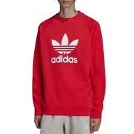 Bluzy sportowe męskie - Bluza adidas Adicolor Classics Trefoil Crewneck HE9489 - czerwona - Adidas - miniaturka - grafika 1