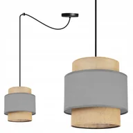 Lampy sufitowe - Lampa sufitowa wisząca Boho Pająk loft 1xE27 abażur juta czarny/szary Light Home LH - miniaturka - grafika 1