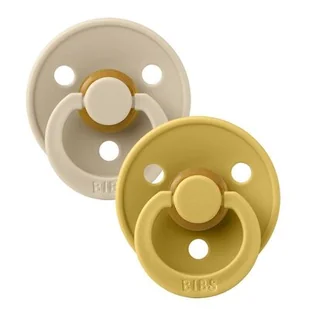 BIBS 2PACK S VANILLA & MUSTARD Smoczek Uspokajający dla dziecka 110274 - Smoczki uspokajające - miniaturka - grafika 1
