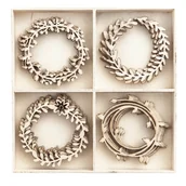 Dekoracje domu - DEKORACJE, KSZTAŁTY Z DREWNA WIANUSZKI, 20 SZT. - miniaturka - grafika 1