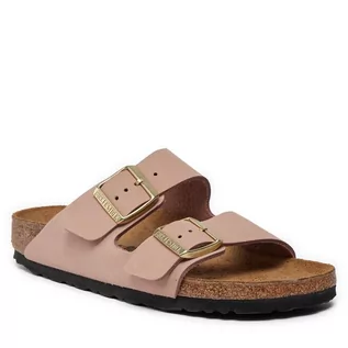 Klapki i japonki damskie - Klapki Birkenstock Arizona 1026684 Soft Pink - grafika 1