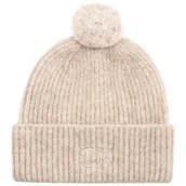 Czapki damskie - Czapka CK Emboidery Airy Pompom Beanie Gray Morn K60K612586 PCJ (CK552-b) Calvin Klein - miniaturka - grafika 1