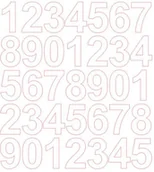 Pasmanteria - Cyfry samoprzylepne 4 cm biały matowy - miniaturka - grafika 1