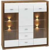 Kredensy - Kredens 07 Dallas ML Meble Wstawka Orzech Naturalny - miniaturka - grafika 1