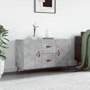 Komody - vidaXL Komoda, szarość betonu, 100x36x60 cm, materiał drewnopochodny - miniaturka - grafika 1