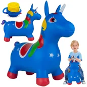Skoczki dla dzieci - Konik Skoczek Do Skakania Jednorożec Gumowy Piłka U958G - miniaturka - grafika 1