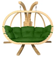 Fotele ogrodowe wiszące - Elior Zielony fotel kula do ogrodu D6-Z15 - miniaturka - grafika 1