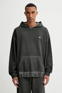 Diesel bluza bawełniana S-BOXT-HOOD-T4 męska kolor szary z kapturem wzorzysta A19333.0IKBR - Bluzy męskie - miniaturka - grafika 1