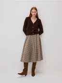 Spódnice - Reserved - Spódnica midi z wełną - wielobarwny - miniaturka - grafika 1