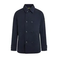 Płaszcze męskie - Męski płaszcz GUESS SAILOR PEACOT M3RL40WF7T0-G7V2 – Granatowy - miniaturka - grafika 1