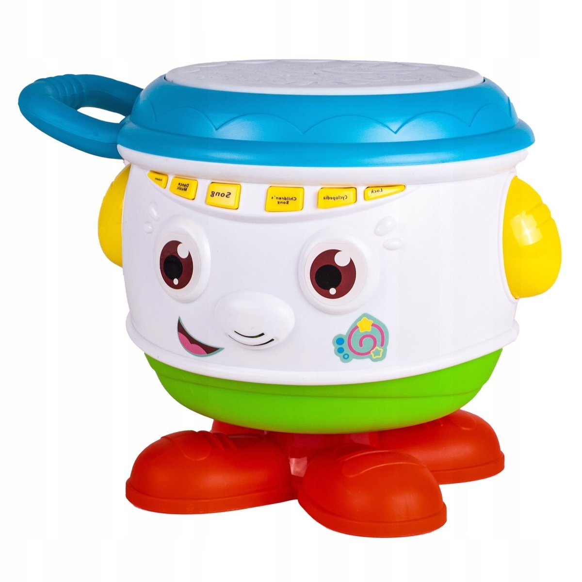 Bębenek Interaktywny Muzyczny Obrotowy Dziecka Światło Śmiech dla Dzieci