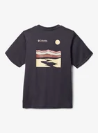 Koszulki i topy damskie - Koszulka chłopięca Columbia Fork Stream Short Sleeve Graphic Shirt - shark/heritage II - miniaturka - grafika 1