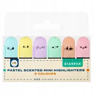 Flamastry - zakreślacz mini zapachowy pastelowy 6 kolorów starpak 518460 - miniaturka - grafika 1
