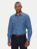 Koszule męskie - Tommy Hilfiger Koszula jeansowa MW0MW39429 Niebieski Regular Fit - miniaturka - grafika 1