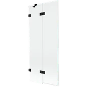 Parawany nawannowe - Mexen Lunar parawan nawannowy 2-skrzydłowy lewy 80 x 150 cm, transparent, czarny - 897-080-100-70-00-L - miniaturka - grafika 1