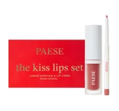 Palety i zestawy do makijażu - Paese The Kiss Lips Set zestaw konturówka i matowa pomadka do ust 02 Nude Coral - miniaturka - grafika 1