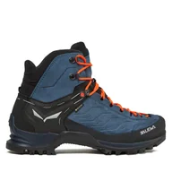 Buty trekkingowe męskie - Trekkingi Salewa Ms Mtn Trainer Mid Gtx GORE-TEX 63458-8669 Granatowy - miniaturka - grafika 1