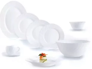 Luminarc Serwis obiadowy Trianon 38 elementów białe talerze dla 6 osób - Serwisy obiadowe - miniaturka - grafika 1