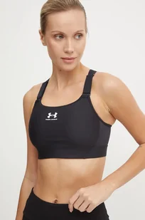 Under Armour biustonosz sportowy kolor czarny gładki - Bielizna sportowa damska - miniaturka - grafika 1