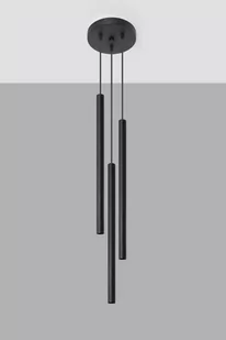 Sollux Lighting Lampa wisząca PASTELO 3P czarna - Lampy sufitowe - miniaturka - grafika 1