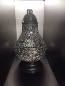 Lampiony i znicze - Znicz KARAFA DECOR DUŻA Srebrna - miniaturka - grafika 1