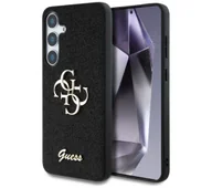 Etui i futerały do telefonów - Guess Fixed Glitter Big 4G Metal Logo do Galaxy S25 Plus Czarny - miniaturka - grafika 1