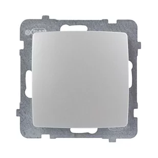 Ospel Karo srebrny łącznik jednobiegunowy ŁP-1S/m/43 ŁP-1S/m/43 - Wyłączniki światła i elektryczne - miniaturka - grafika 1