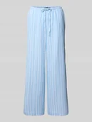 Spodnie damskie - Spodnie materiałowe o kroju regular fit z czystej bawełny model ‘NANNA’ - miniaturka - grafika 1