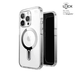 Speck Presidio Perfect-Clear ClickLock & Magsafe - Etui iPhone 15 Pro (Clear / Chrome Finish / Serene Silver) - Etui i futerały do telefonów - miniaturka - grafika 2