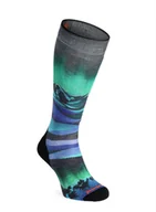Skarpetki sportowe męskie - Skarpety damskie Smartwool Ski Targeted Cushion Compression Print OTC Socks - black - miniaturka - grafika 1
