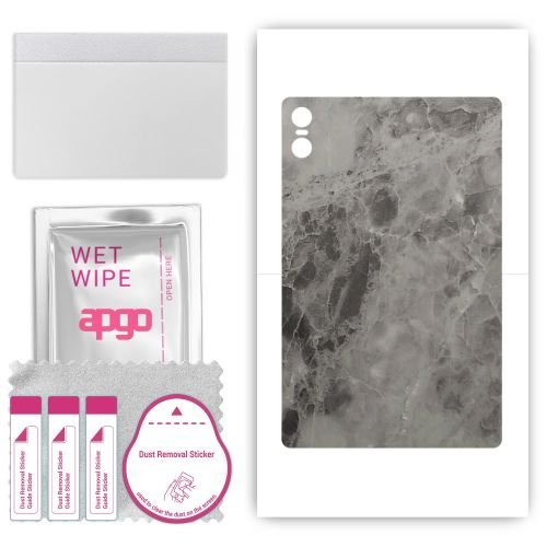 folia naklejka skórka strukturalna na TYŁ do Teclast P30T - Marmur Czarny - apgo SKINS